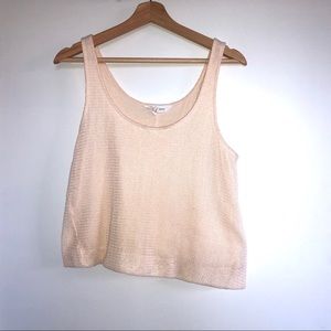 Beige knitted tank